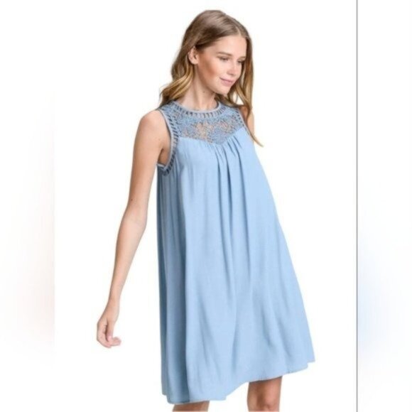 Altar'd State Womens Blue Casual dress halter Neck, size M - Picture 2 of 15